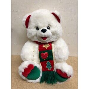 Vintage Christmas  Scarf  teddy bear 18 inches height